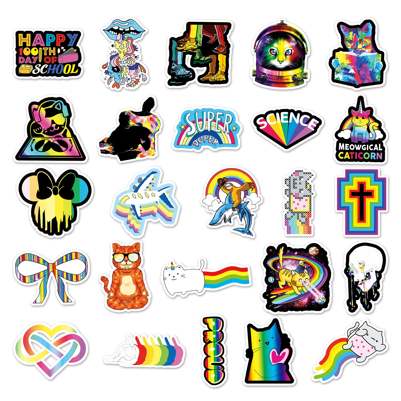 Wholesale 50pcs colorful cartoon graffiti personalized diy stickers