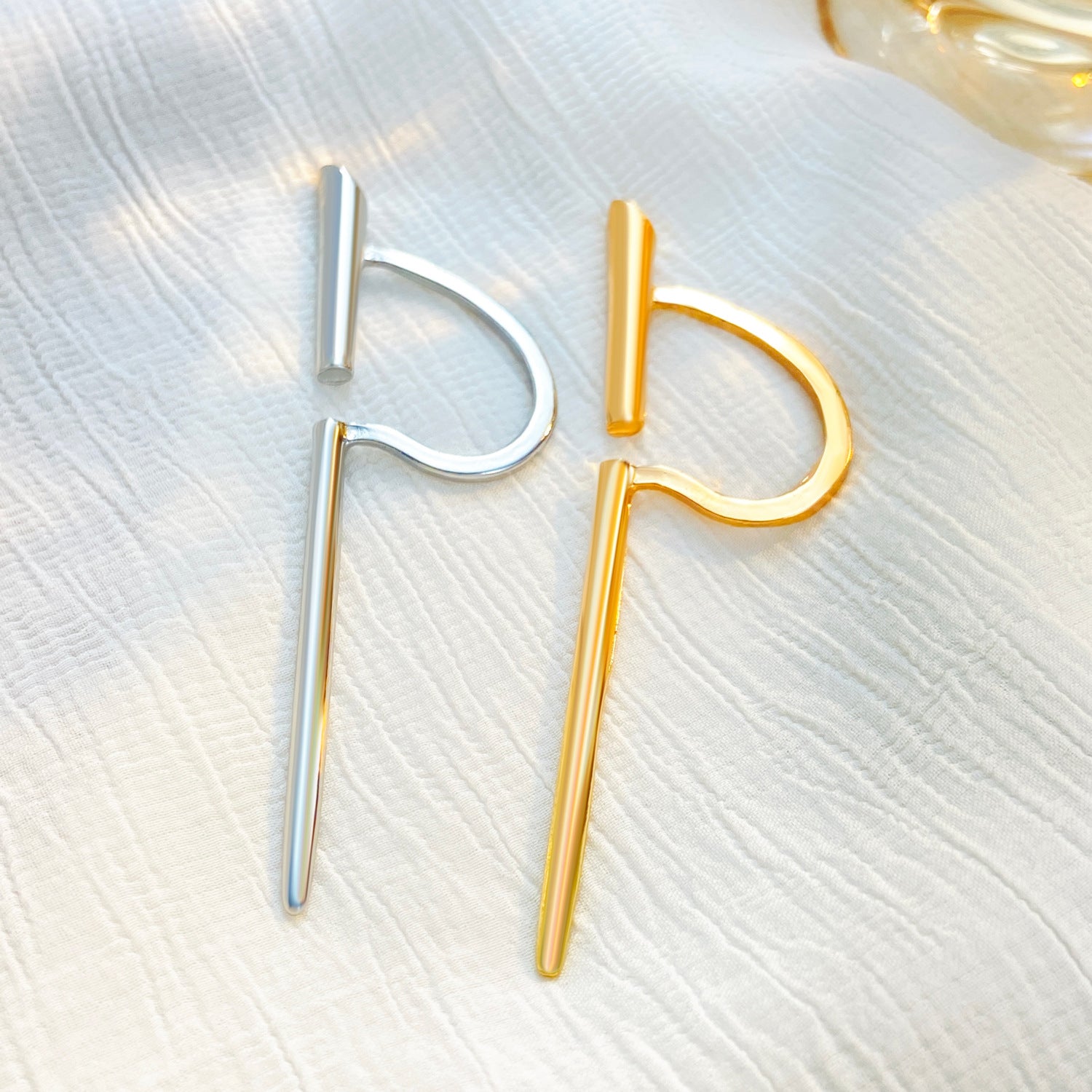 Wholesale Retro C-shaped Straight Ear Clip Without Ear Hole Alloy Ear Bone Clip