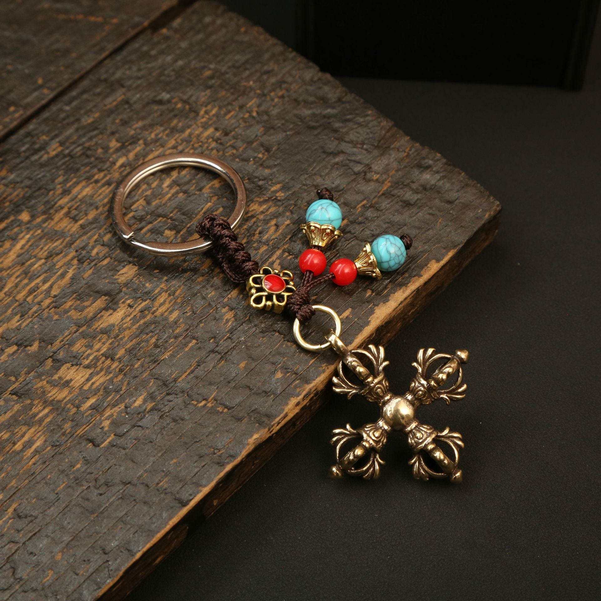 Wholesale Brass Cross Lotus Vajra Pendant Copper Craftsmanship