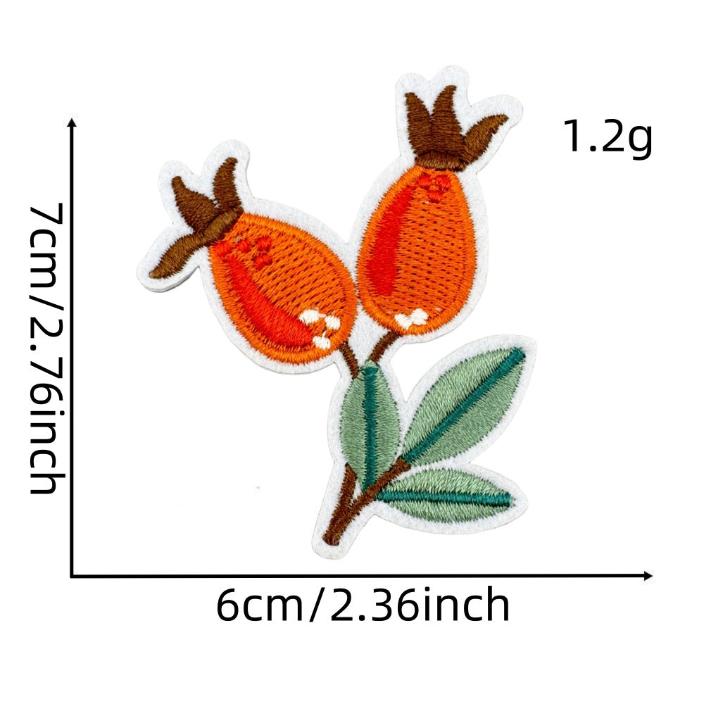 Wholesale Cartoon Autumn Harvest Embroidered Patches Pumpkin Maple Leaf Honey Pot Party Applique Decorative Craft Supply For Clothing Resale