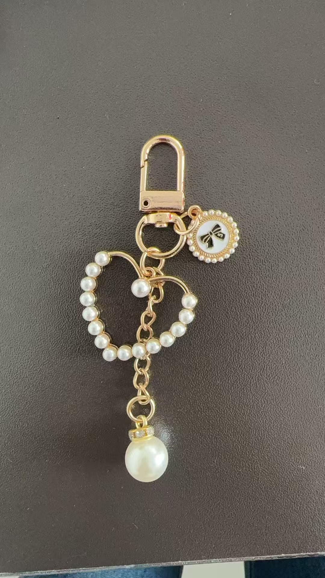 Wholesale Cute and Sweet Cherry Blossom Fan Keychain Girl's Best Friend Fresh Key Ring Bag Pendant Accessories Gift