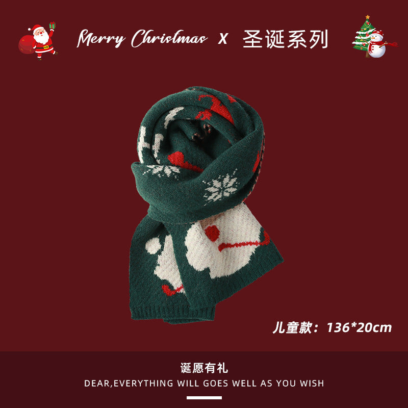 Wholesale Christmas Deer Winter Warm Plaid Scarves
