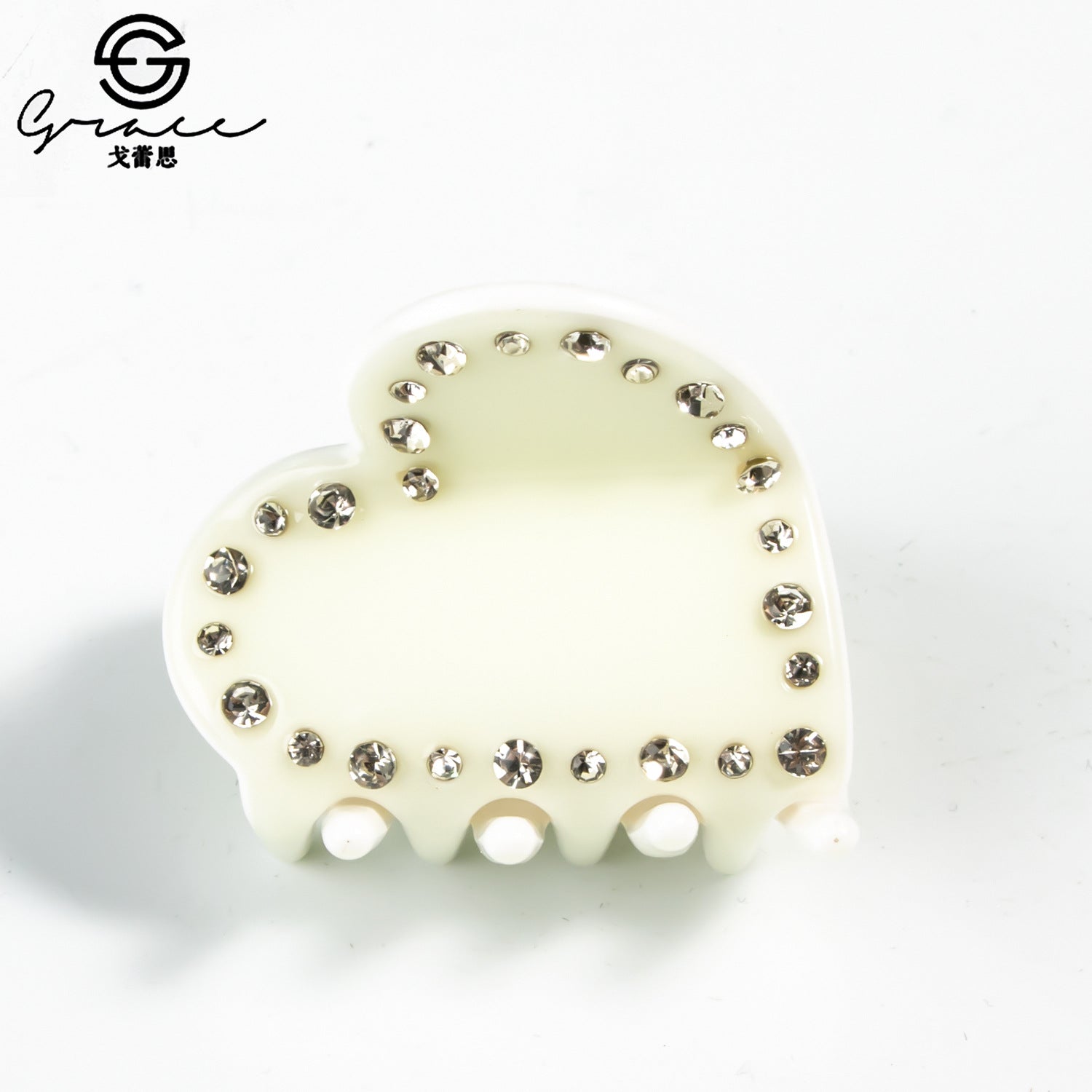 Wholesale Valentine's Day Acetate Heart Shaped Hair Clips