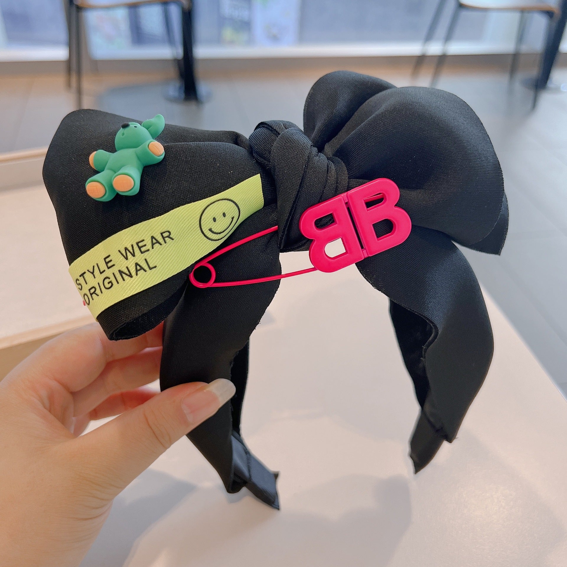 Wholesale Cartoon Three-dimensional Bow Space Cotton Hairband