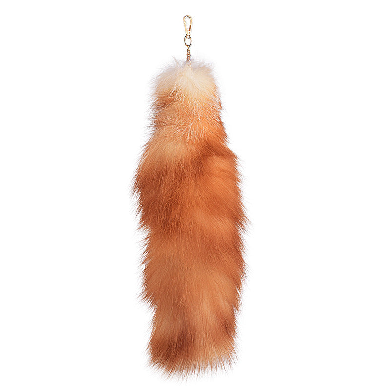 Wholesale of Oversized Fox Hair Pendant Keychains