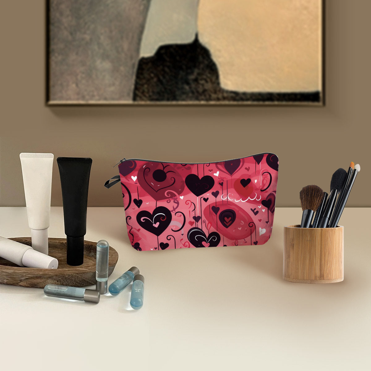 Wholesale Valentine's Day Love Series Cosmetic Bag Travel Bag Toiletries Bag