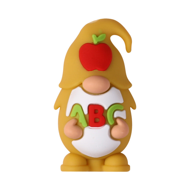 Wholesale 20 pcs Jewelry 3D cartoon dwarf silicone beads diy wear necklace accessories