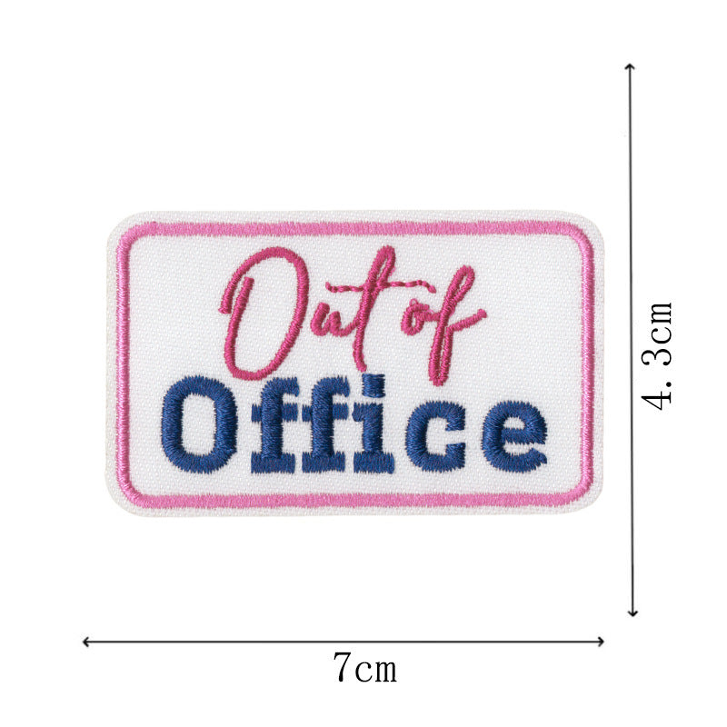 Wholesale Stylish Bar Theme Embroidered Patches Embroidery Thread Set Of 16 Cartoon Letter Badges For et DIY Scrapbook Fashion Accessory