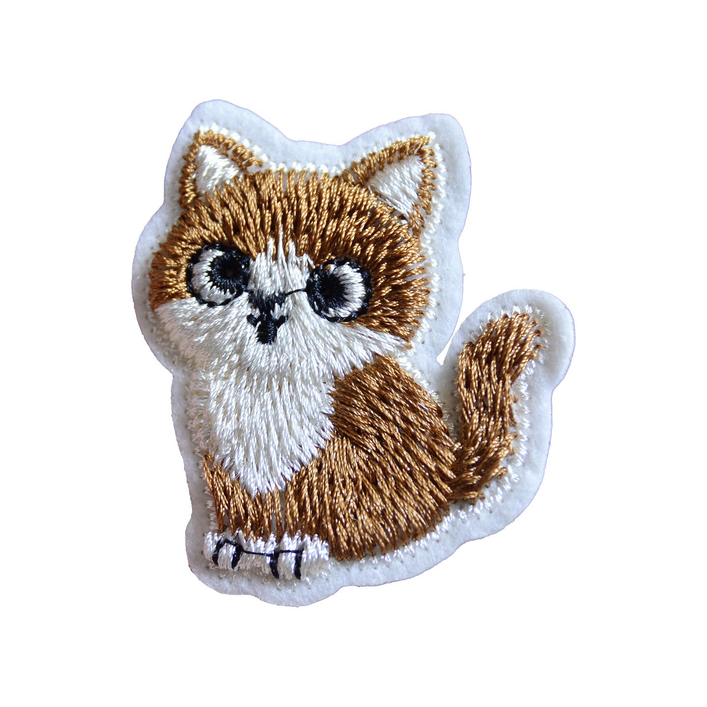 Wholesale Chic 3D Embroidery Cat Patch Polyester Cartoon Animal Repair Patch For DIY Clothing Towel Decor