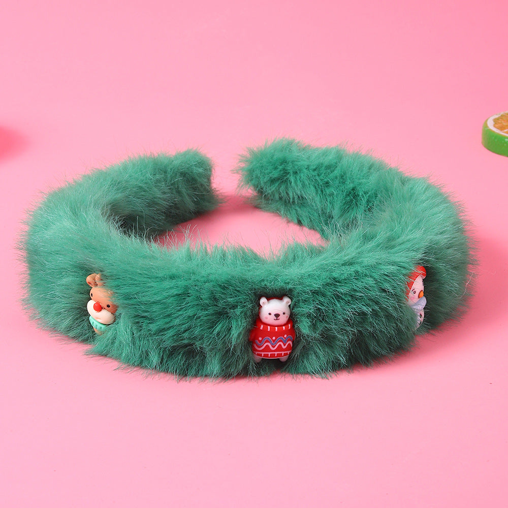 Wholesale Christmas Plush Cartoon Hair Bands