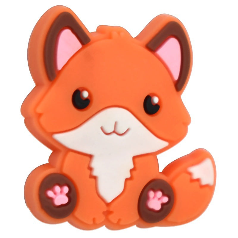 Wholesale Random 100pcs/pack  Cartoon Animal Series Soft Double-Sided Caramel Focal Beads