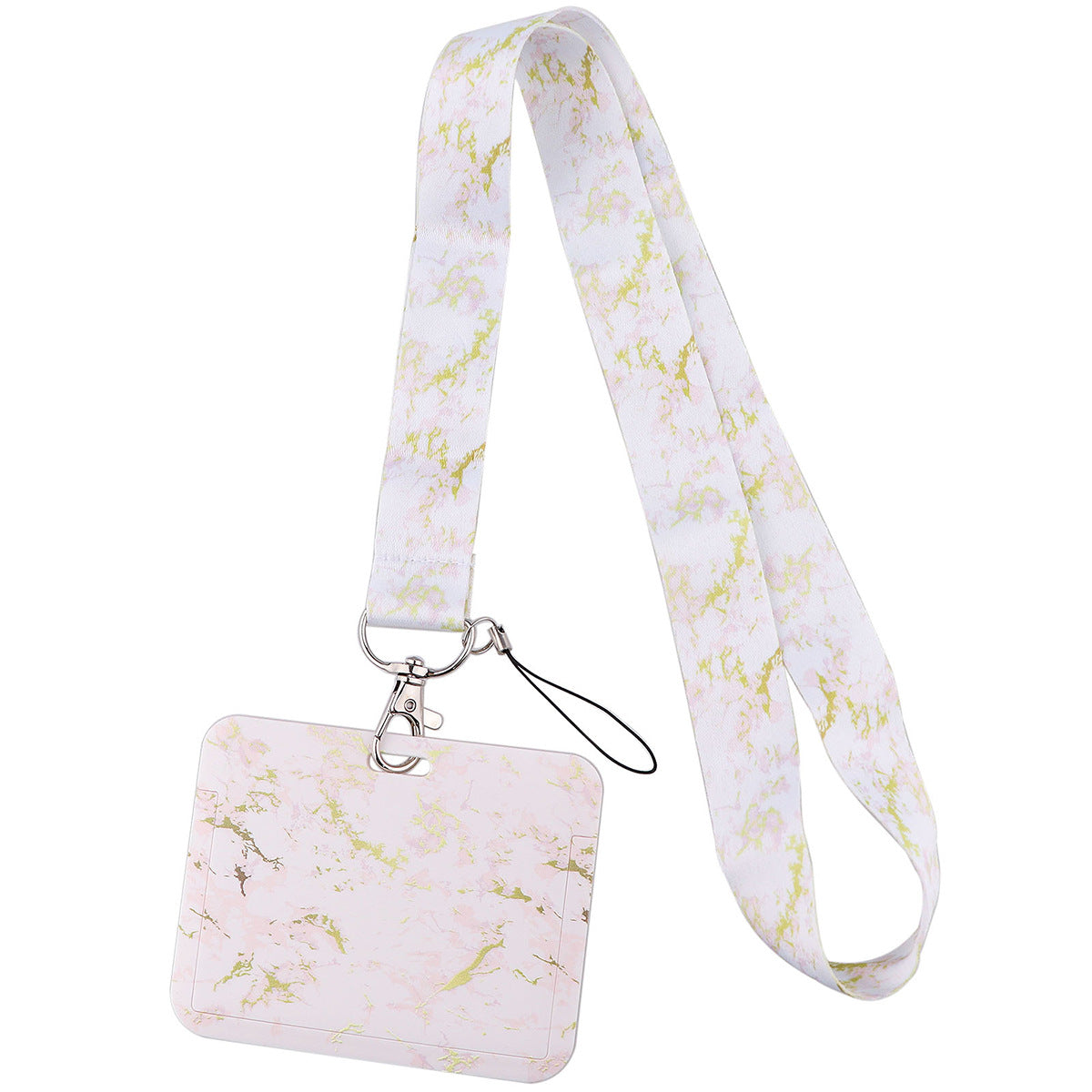 Wholesale Marble Texture Card Holder Lanyard Keychain