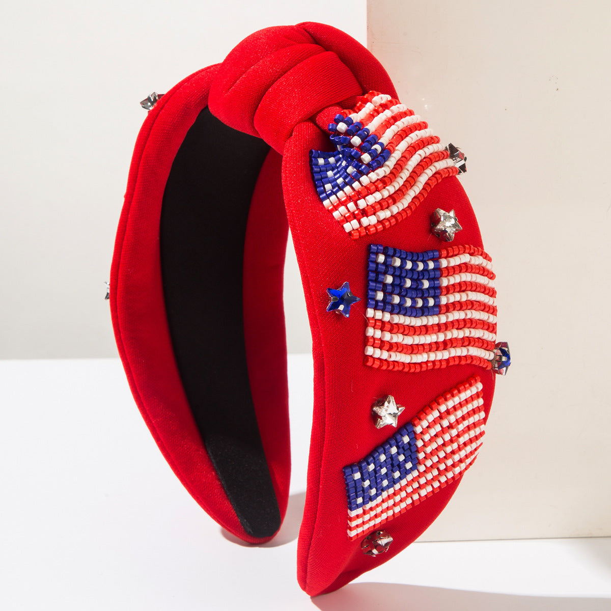 Wholesale Creative Rice Bead Diamond Independence Day Headband