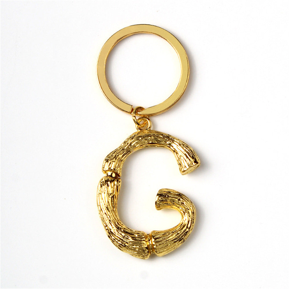 Wholesale Creative 26 English Letters Zinc Alloy Keychain