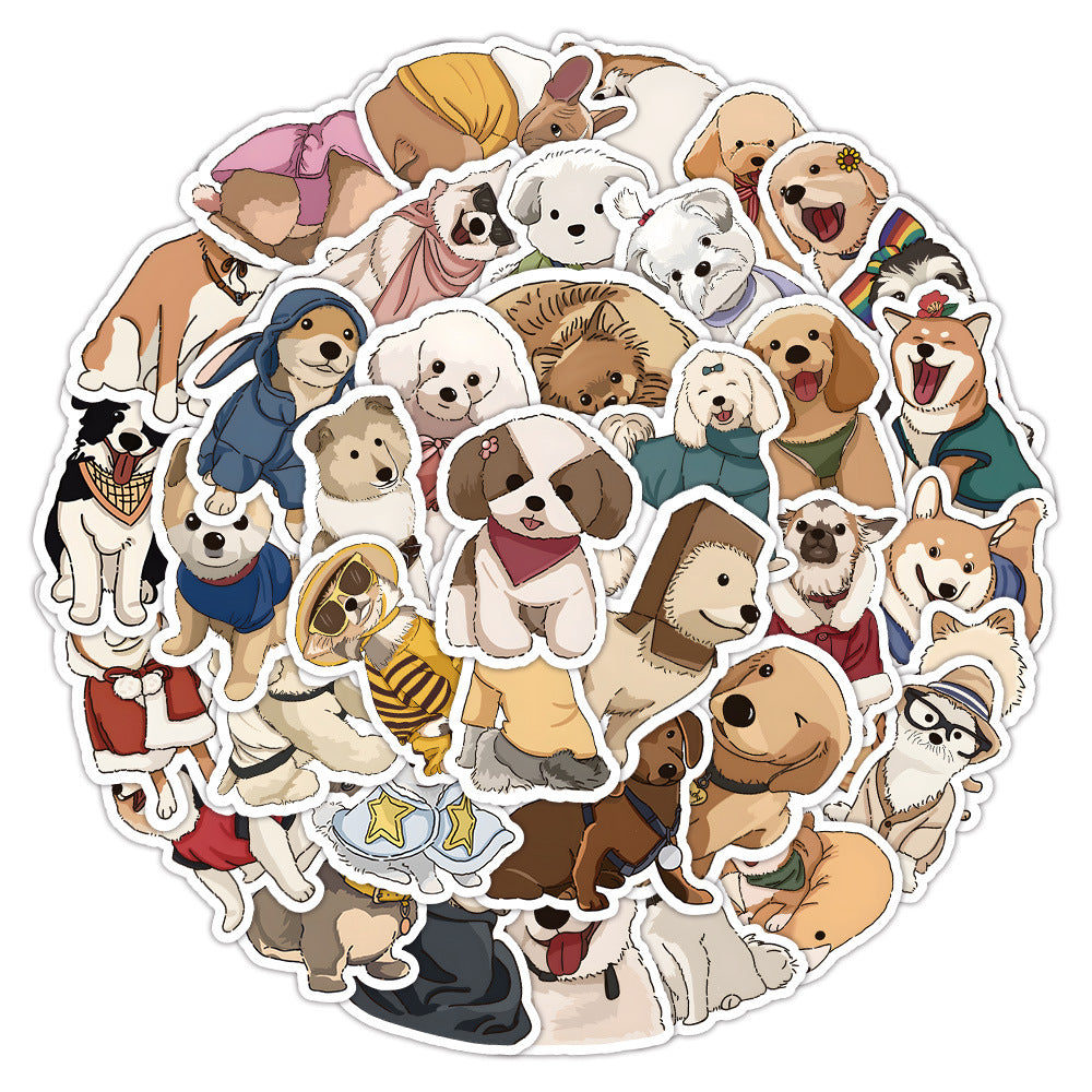 Wholesale 100 Cartoon Cute Kittens and Puppies Waterproof Vinyl Stickers