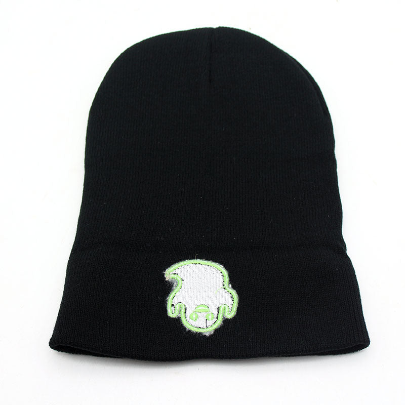 Wholesale Autumn and Winter Riding Warm Ghost Embroidery Knitted Wool Cap