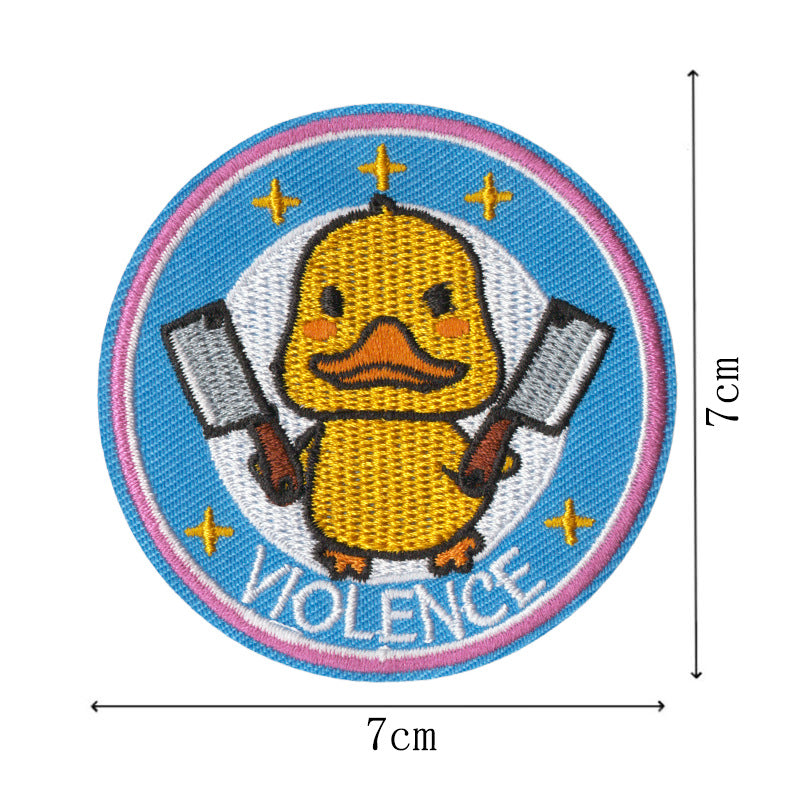 Wholesale Funny duck and cat embroidery DIY Patches