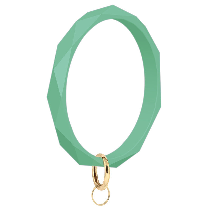 Wholesale Diamond Shape Silicone Bracelet Keychain