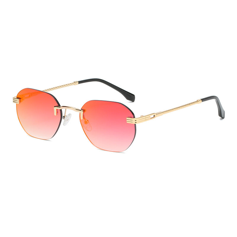 Wholesale PC Small Frame Color Film Frameless Sunglasses