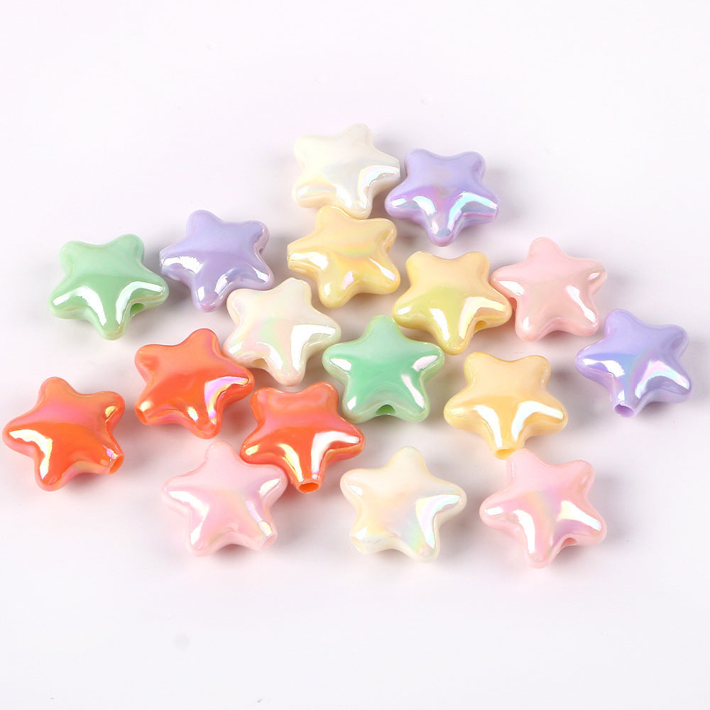 Wholesale 10pcs Cute Star Five-Pointed Star DIY Acrylic Beads Colorful Versatile Accessories