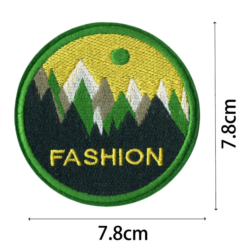 Wholesale Starry Sky Mountains Sunrise Embroidery DIY Patches