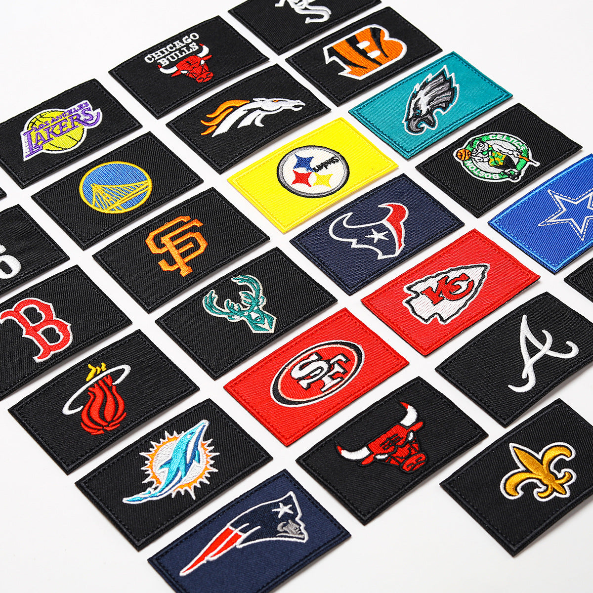 Wholesale Twill Embroidered Patch Team Badge Rectangular Decorative Accent For Bags Clothing Towels