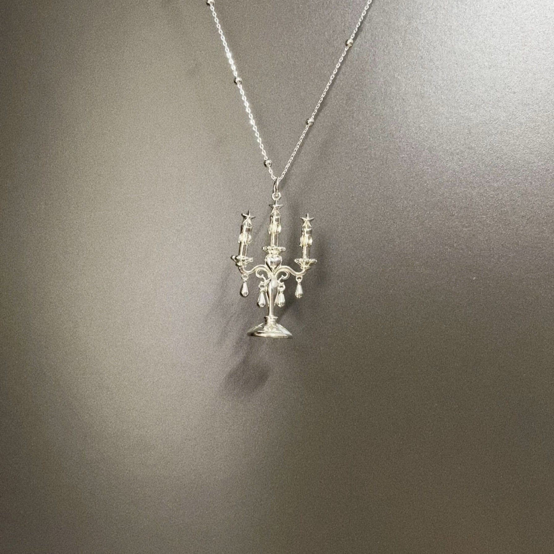 Wholesale Silver candlestick long sweater chain necklace