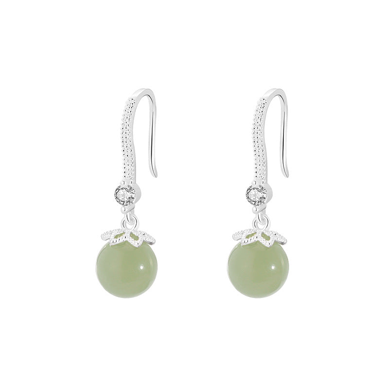 Wholesale Hetian Jade Earrings Women Valentine's Day Gift