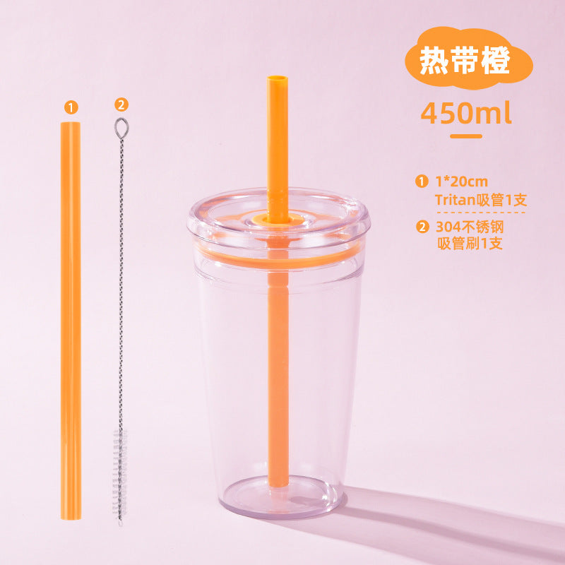Wholesale Candy colored straw water cup