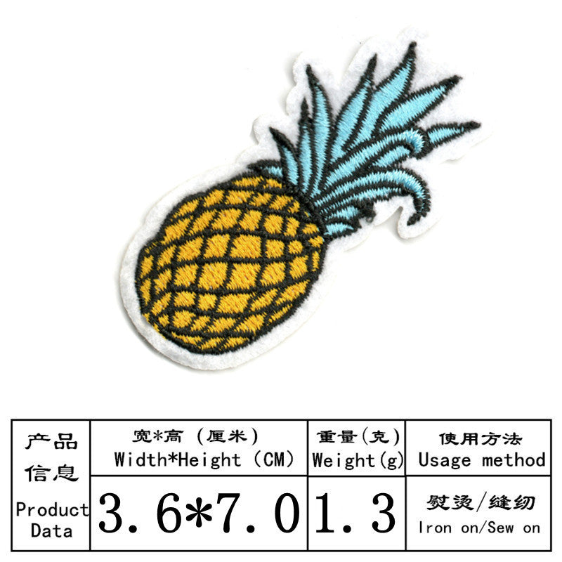 Wholesale Cartoon flower fruit smiley face animal embroidery DIY Patches