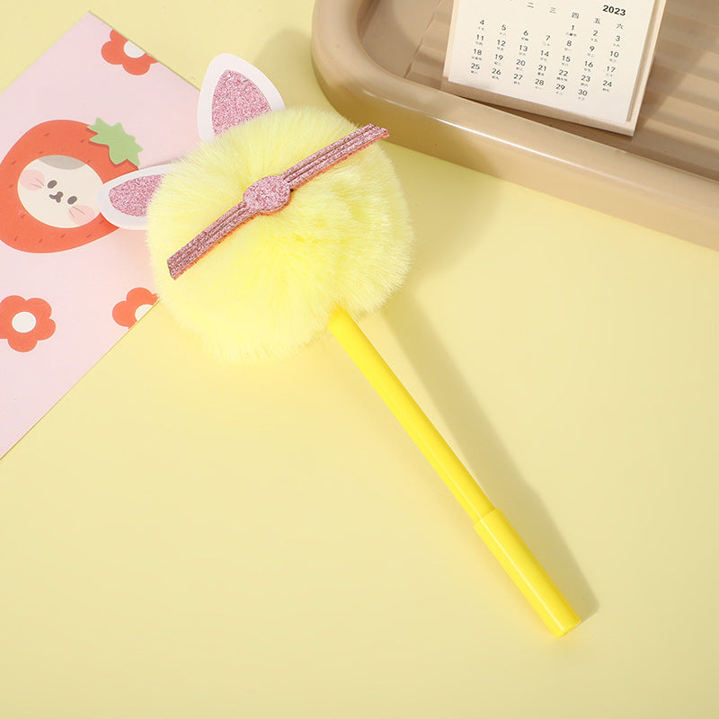 Wholesale Cartoon Cute Cat Fur Ball Pens