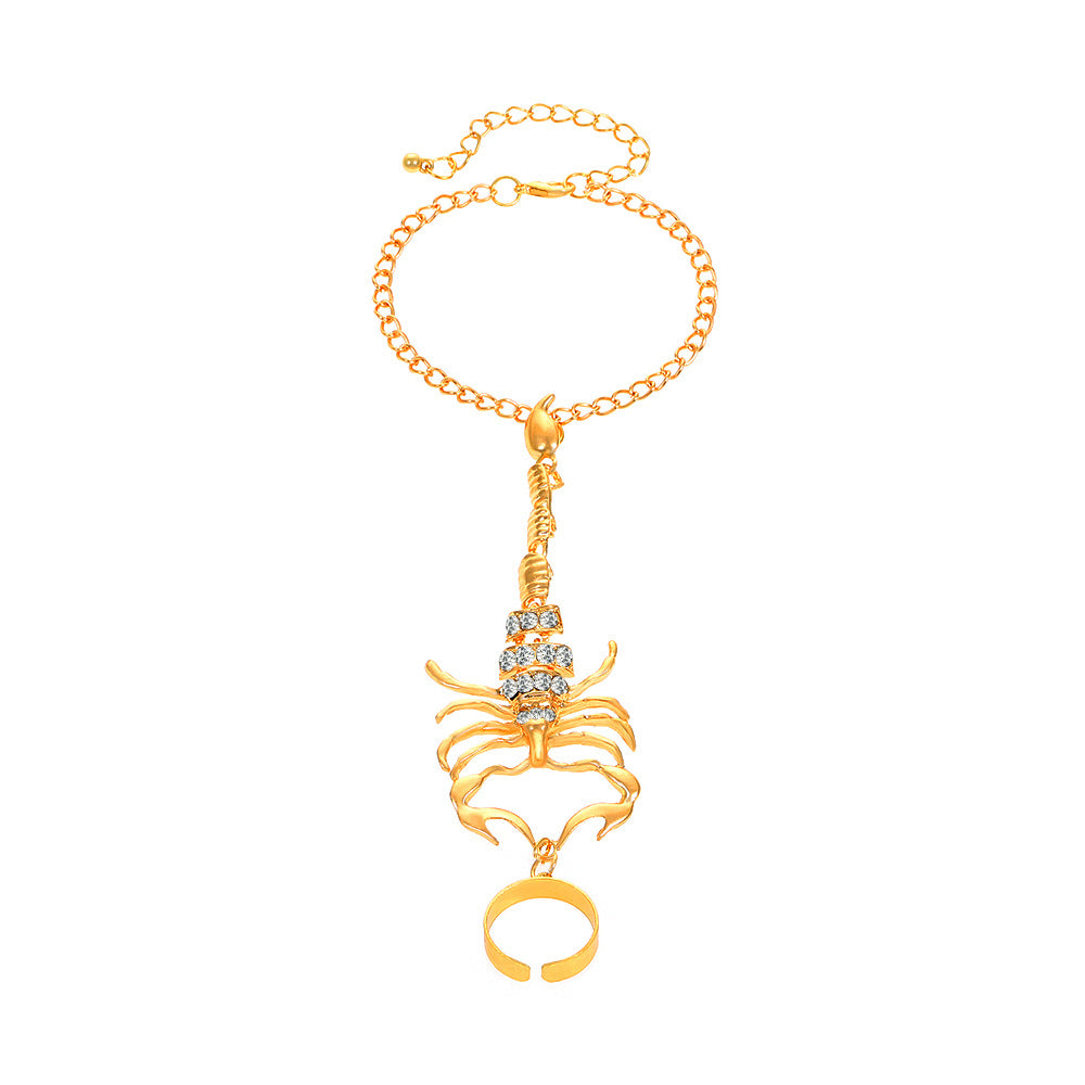 Wholesale Retro exaggerated scorpion three-dimensional finger bracelet
