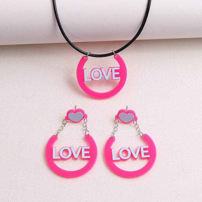 Wholesale Valentine' s Day love Acrylic Earrings