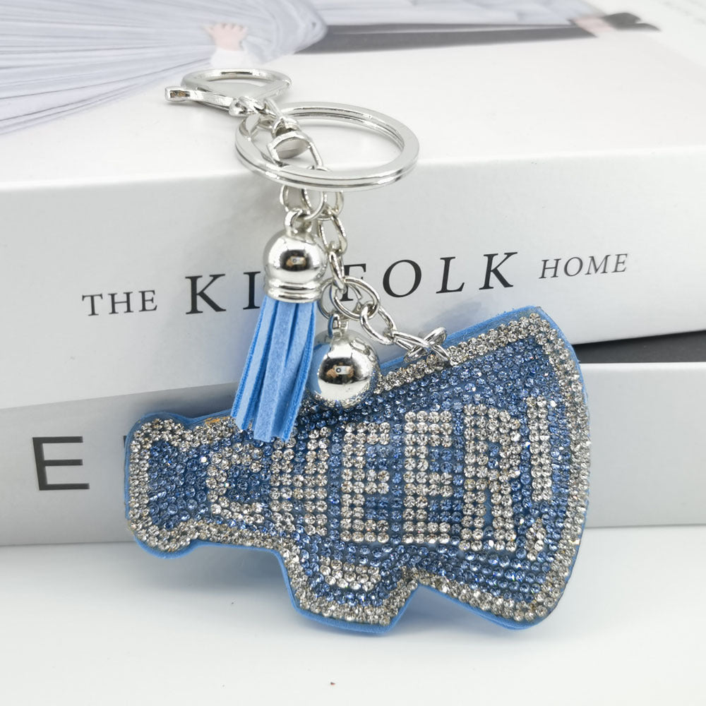 Wholesale 4pcs diamond-encrusted English letter CHEER key chain