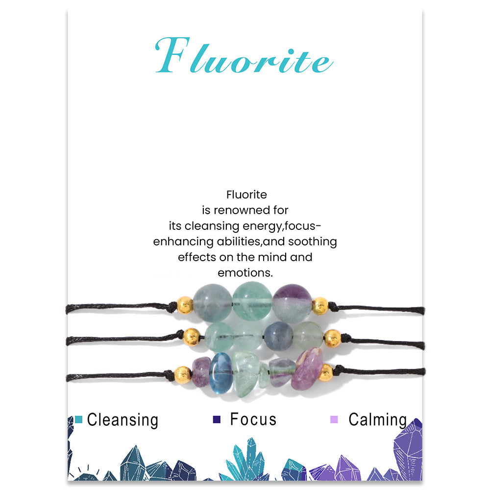 Wholesale Natural Stone Set Gravel Beads Hand Woven Bracelet