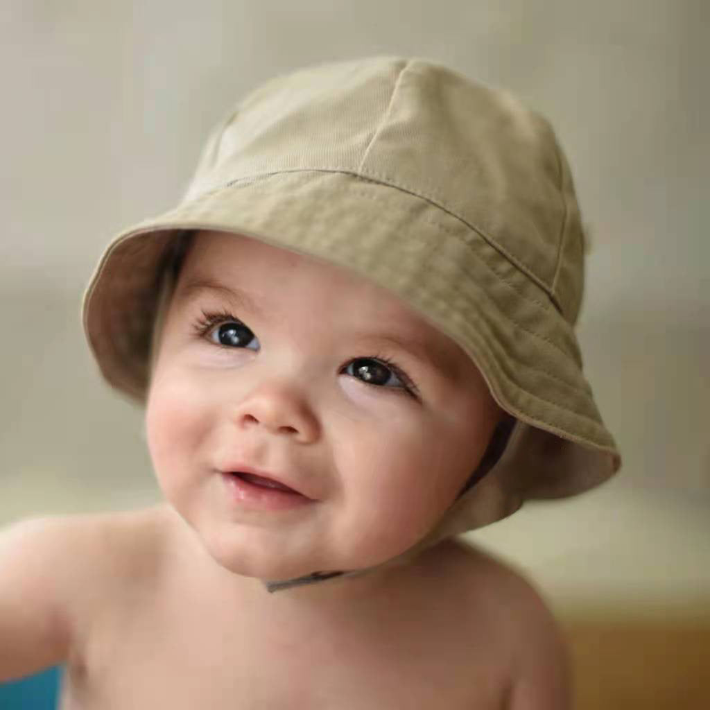 Wholesale Baby Adhesive Buckle Face Covering Anti-UV Fisherman Hat