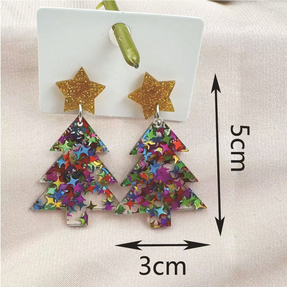 Wholesale Christmas gingerbread man acrylic earrings