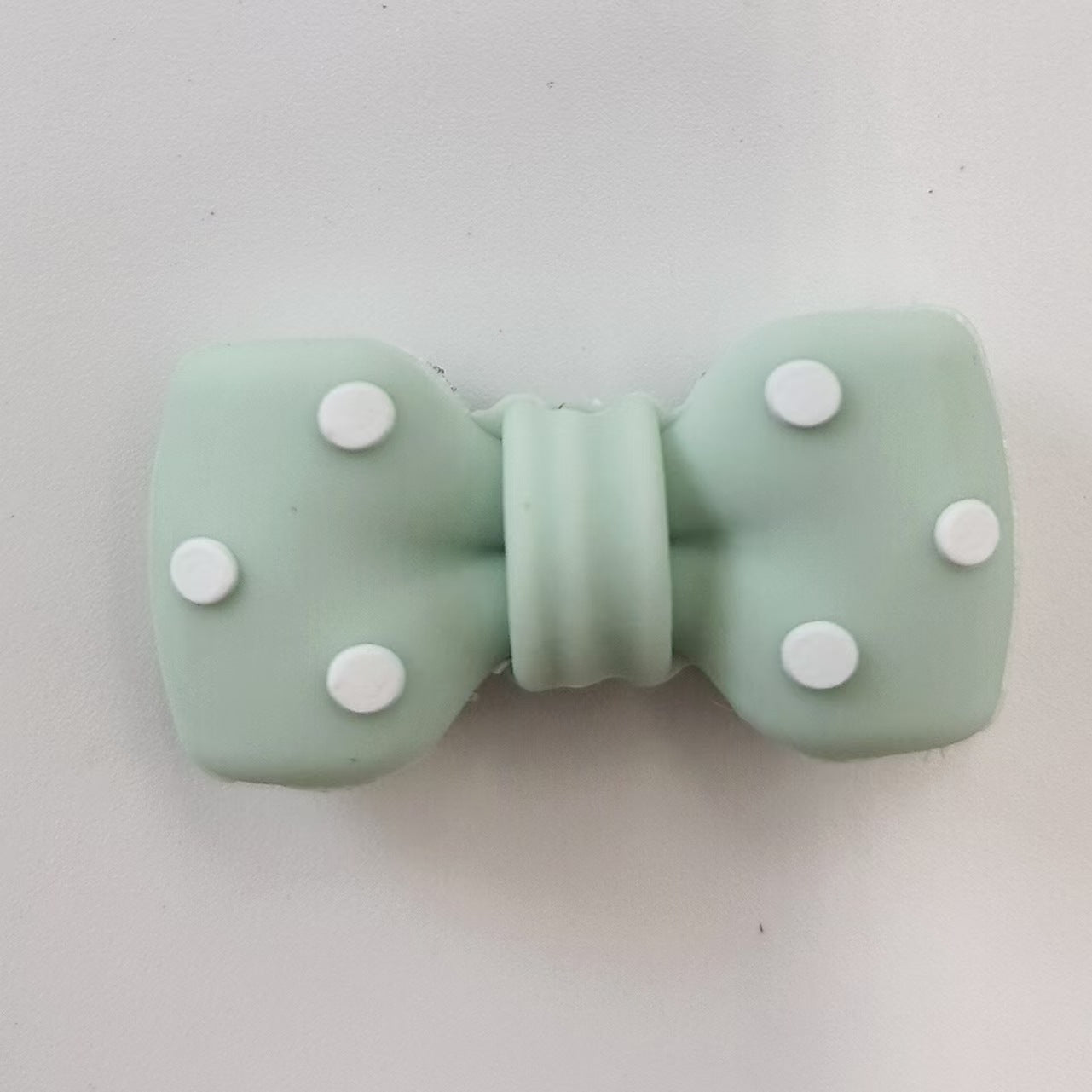 Wholesale 10pcs 3D Black Dot Red Dot Bow New Three-dimensional Silicone Cute Cartoon DYI Beads