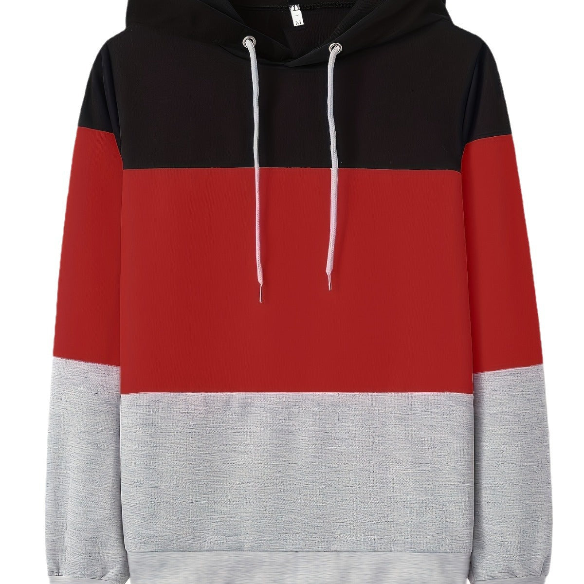 Wholesale Color Block Hooded Loose Long Sleeve Top Spring and Autumn Women's Sweatshirt Jacket