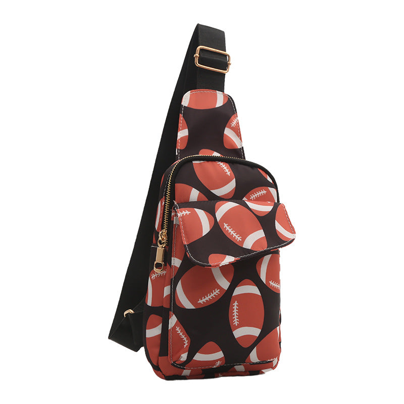 Wholesale Western Style Nylon Fabric Crossbody Baseball Small Chest Bag