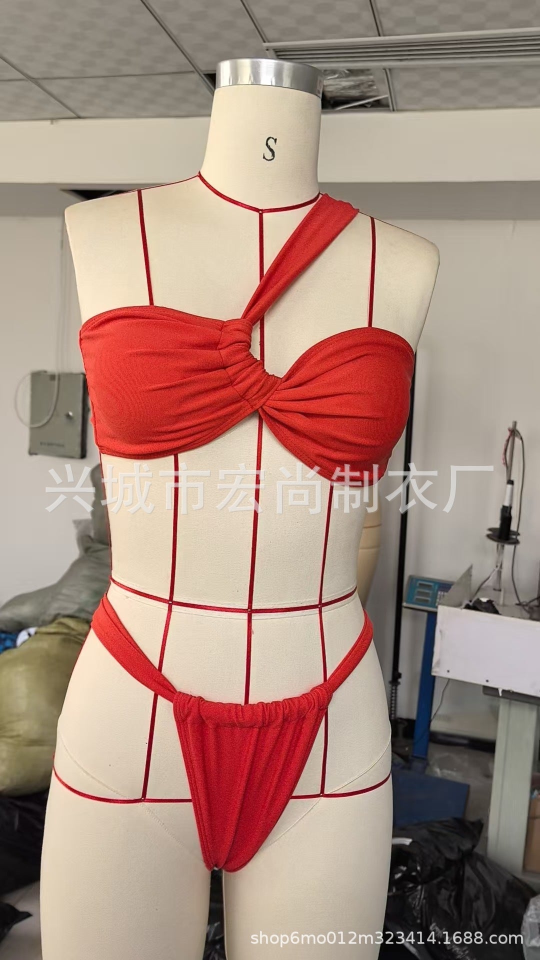 Wholesale  Split Bikini 2025Bikini One-Shoulder Swimsuit Sexy Backless Swimsuit  Large Size