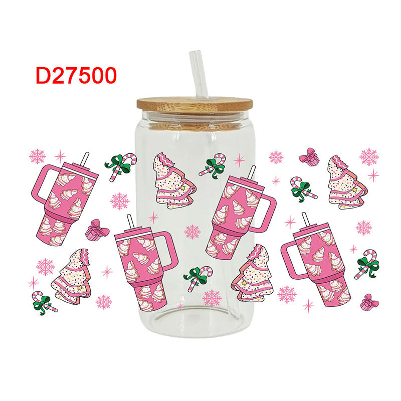 Wholesale UV Transfer Paste Glass Crystal Label Crystal Paste 16oz Cup UV DTF Wraps