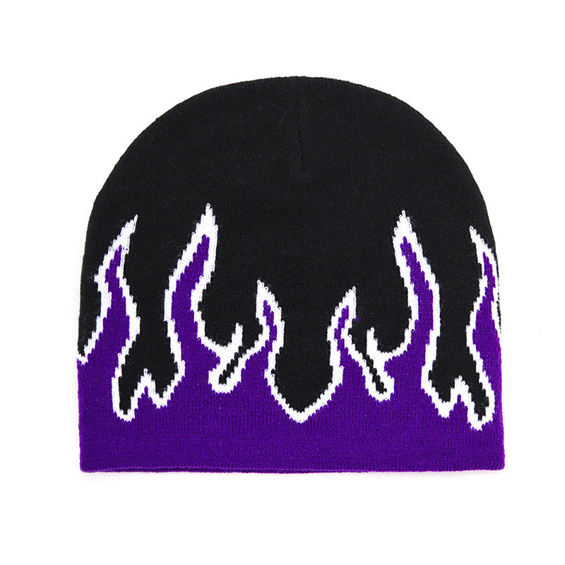 Wholesale Winter Flame Pattern Wool Knitted Hat