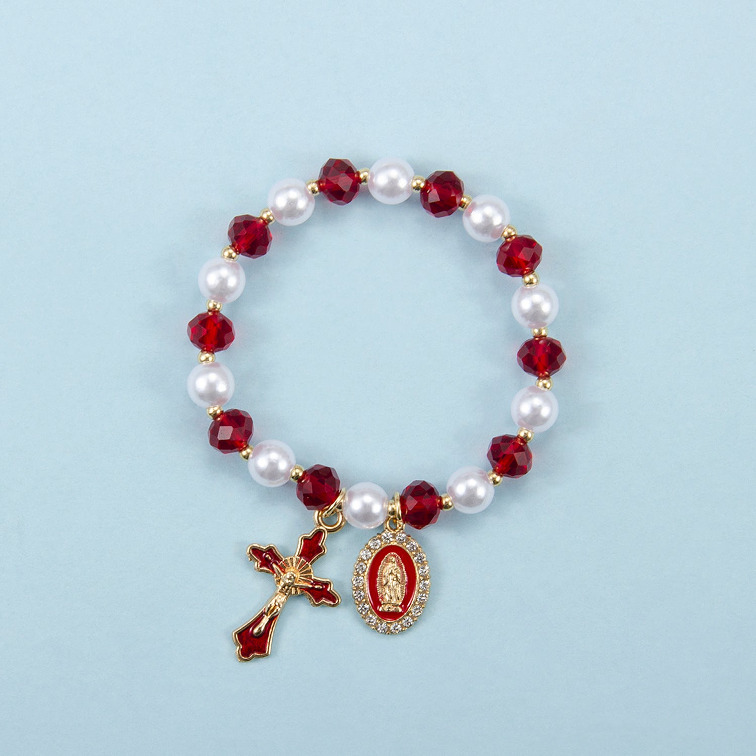 Wholesale Diamond-encrusted cross series bracelet