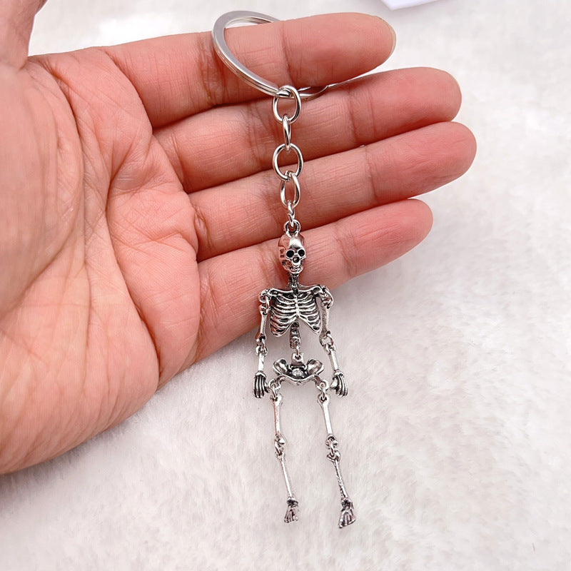 Wholesale Gothic Skull Keychain Halloween Metal Skull Keyring