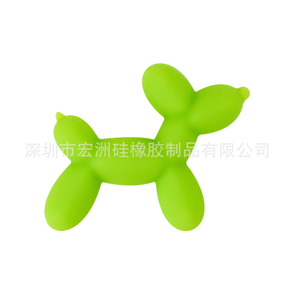 Wholesale 10pcs/ pack Balloon Dog  Food Grade Silicone Beads DIY Loose Beads