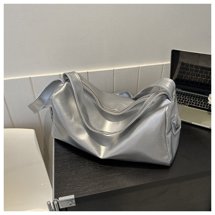 Wholesale PU Large Capacity Solid Color Shoulder Bag