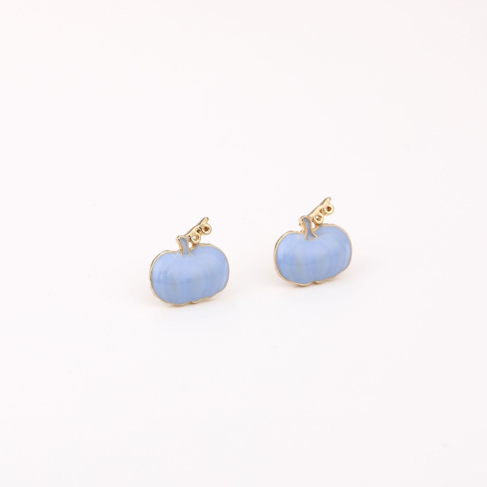 Wholesale  Pumpkin Earrings For Women Cute Small Zinc Alloy Drip Oil Design Creative Gift Trendy Jewelry Accessory For Boutique Resale