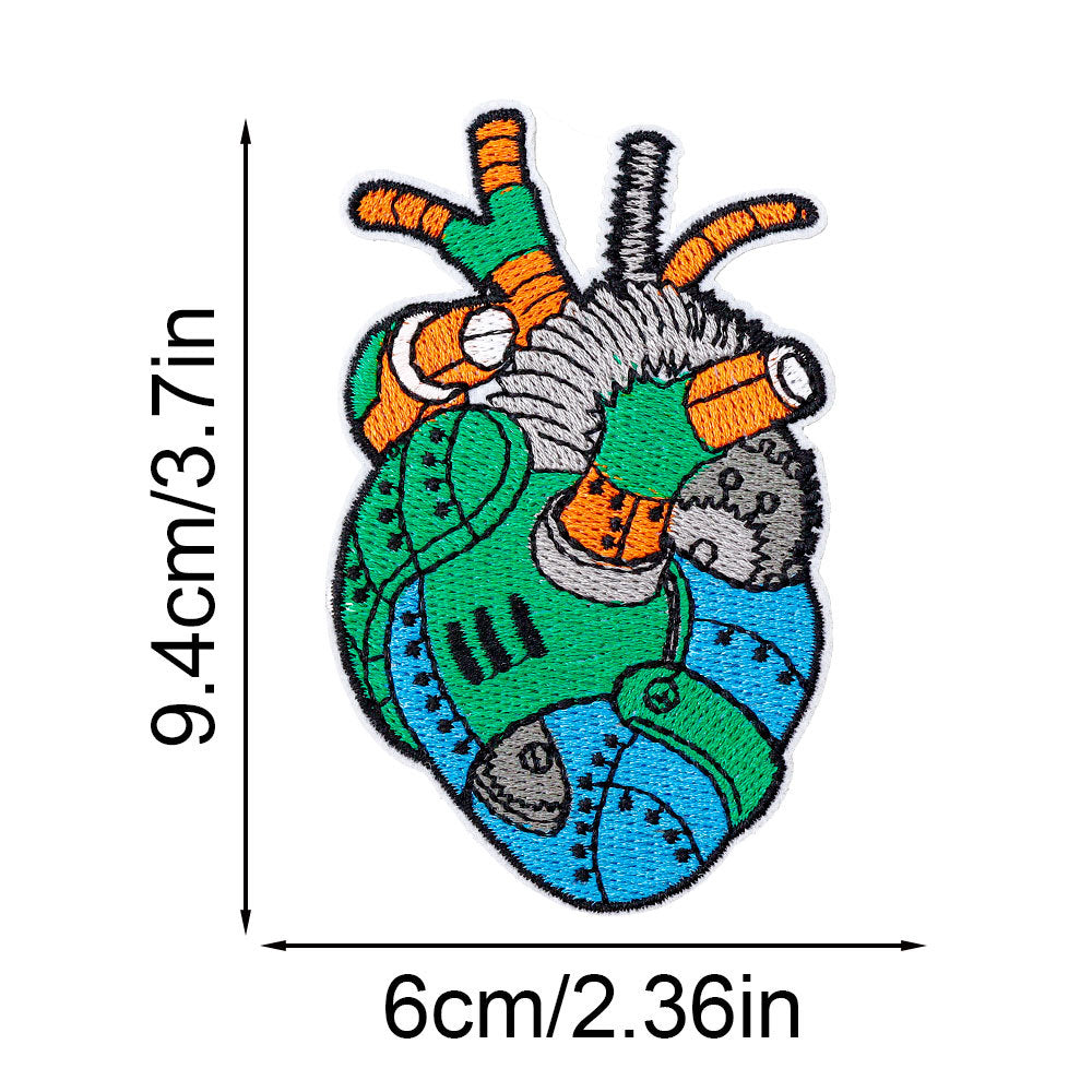 Wholesale Heart-shaped embroidery patch letters multi-color spelling DIY accessories