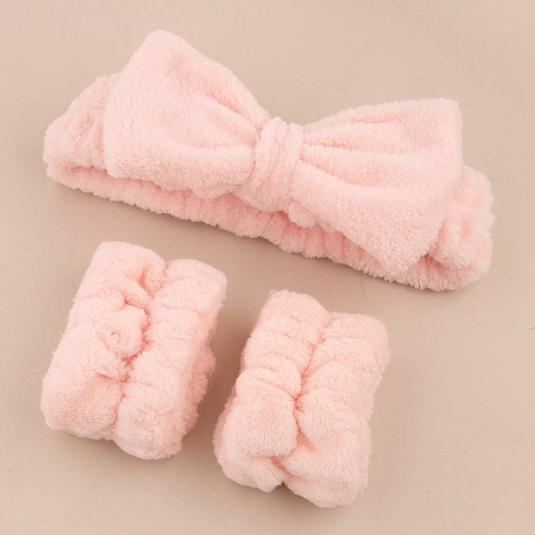 Wholesale Face Wash Waterproof Set Bow Knot Simple Fabric Headband